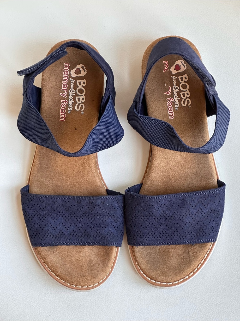 Skechers BOBS Navy Blue Women's Comfort Sandals Women’s Size 7.5